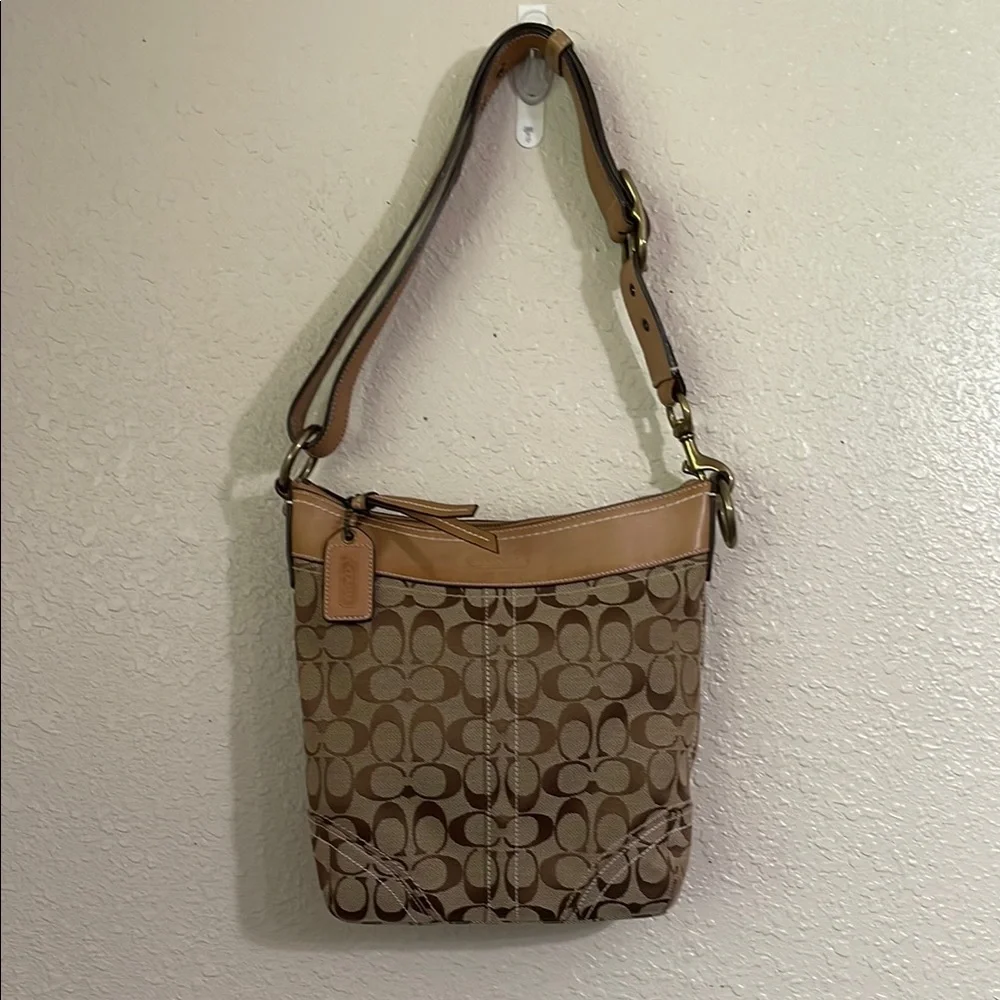 Coach Signature Brown Shoulder Bag